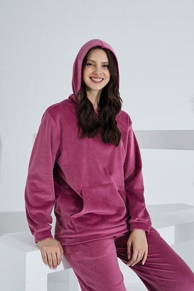 Etoile Γυναικεία αθλητική φόρμα Soft Kangaroo Pocket Hooded Velvet