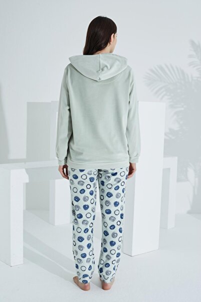 Etoile Soft Kangaroo Pocket Hooded Velvet Women's Tracksuit Set