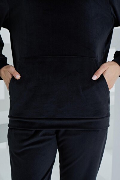 Etoile М'який капюшон з кишенями з кангуру, жіночий вельветовий спортивний костюм