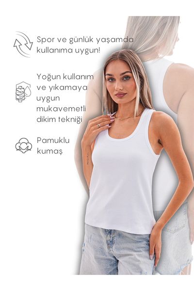 MURR Crew Neck Cotton Sleeveless Sports Tank Top