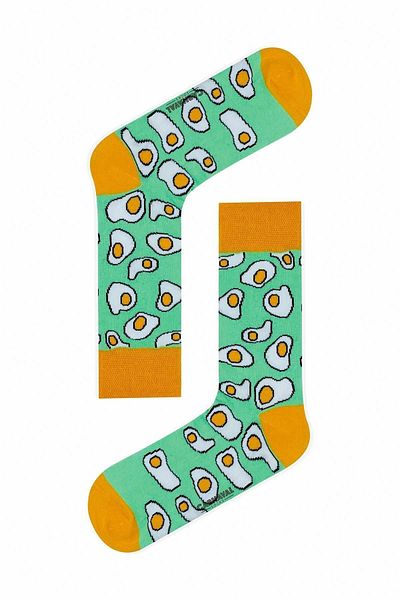 CARNAVAL SOCKS Κάλτσες με σχέδιο πράσινου αυγού - πολύχρωμες