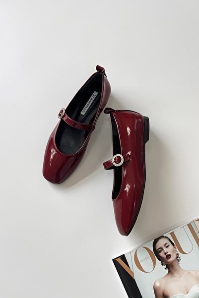 STRASWANS Berny  Kadın  Kemer  Detay  Rugan  Babet Bordo