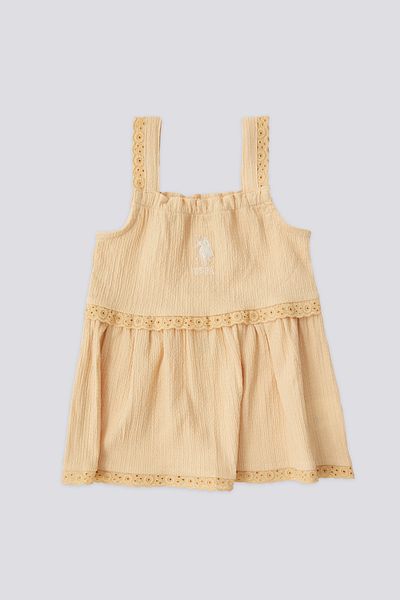 U.S. Polo Assn. Yellow Strappy Baby Girl Dress - 50303781 -vr044
