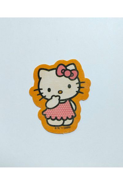 Hello Kitty Iron-Stick Woven Crest - Patch - Patch Orange (Original Licensed Product)
