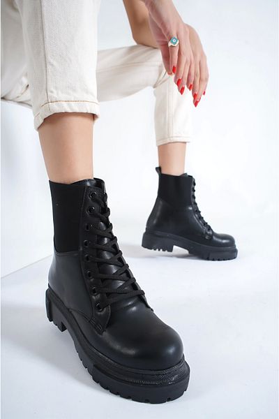 CAMOLLA Women's Black Leather Boots