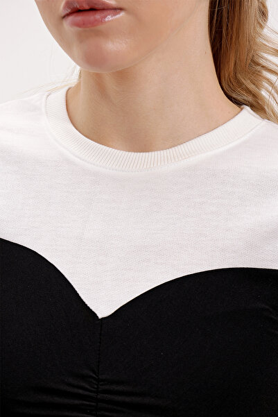 Bigdart 4314 Büzgülü Basic Tişört - Siyah