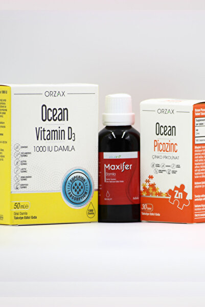 Ocean Ocean Vitamin D3, Maxifer Drop and Picozinc Set - Supplement Pack