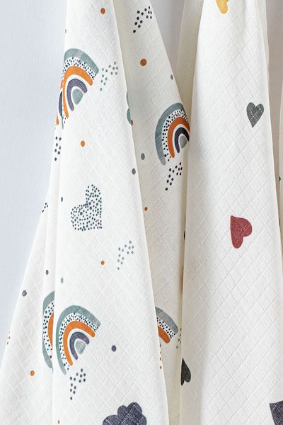 Kanz Leon Set of 3 - Multi-Purpose Baby Muslin Blanket