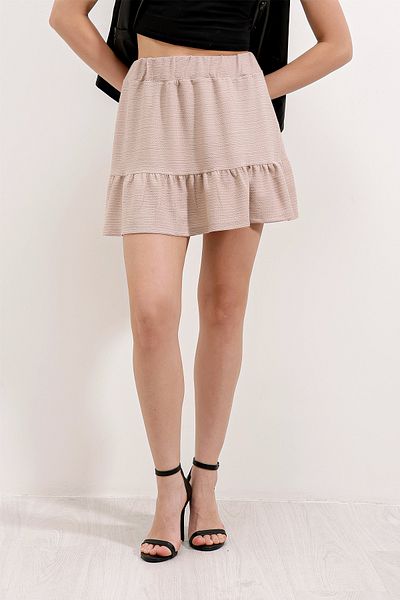 Bigdart 1884 Knitted Mini Skirt - Beige