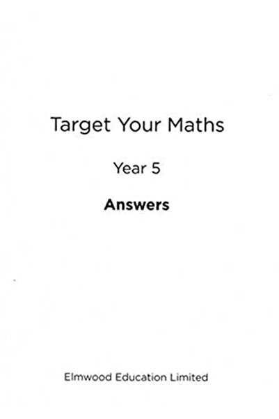 Gardners Books UK Target Your Maths Year 5 Answer Book Year 5