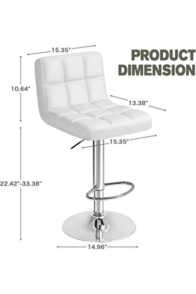 Mahmayi Ultimate C8541 Bar Stool - White