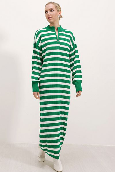 Bigdart 15839 Rochie Boydan Knitwear - C. Verde