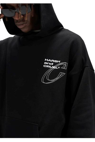 The Champ Clothing Φούτερ με κουκούλα Fleece Van Gogh Oil με στάμπα μαύρο Unisex με κουκούλα