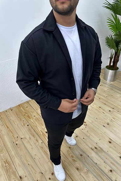 VİP LOKAL Черна кашмирена риза