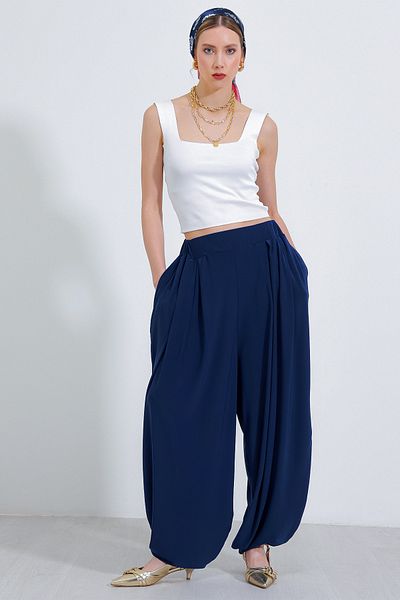Bigdart Γυναικείο παντελόνι Navy Blue Shalwar 6659