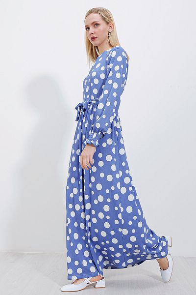 Bigdart 1525 Knitted Hijab Dress - C.Blue