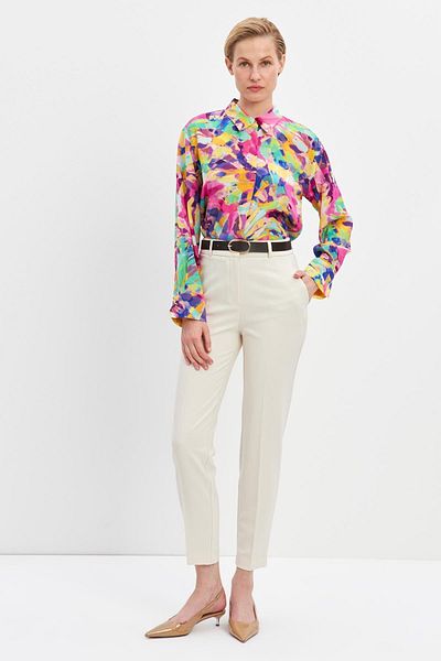 Setre Light Beige Slim-Fit Pocket Detailed Trousers