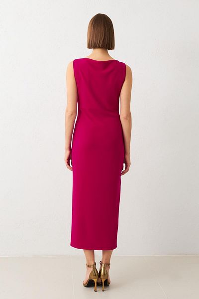 Setre Fuchsia Full Fit Sleeveless Midi Length Dress