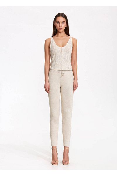 Knitss Beige Knitwear Jogger Pants