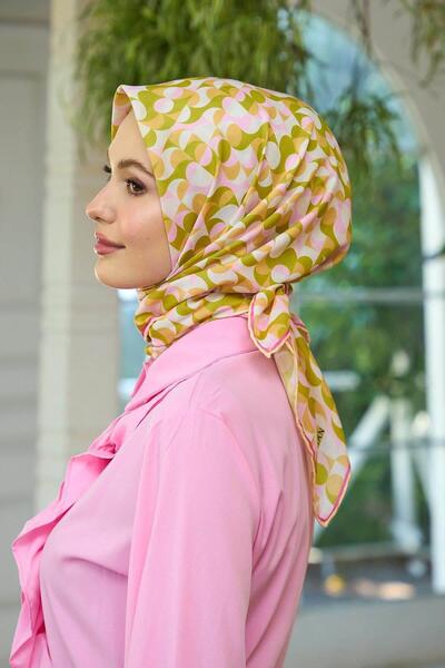 İpekhan Μαλακό κασκόλ Oil Green Powder Summer Sparkle Collection - 1185-01