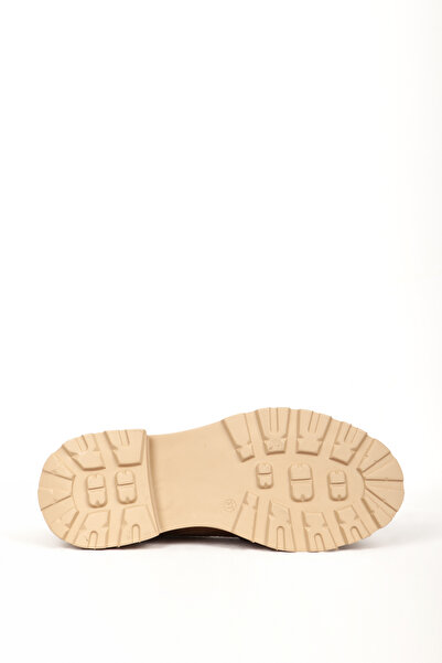 Dericlub Zy 7888 Suede Tan Women's Loafer - Thick Sole and Buckle Detailed Casual Shoes