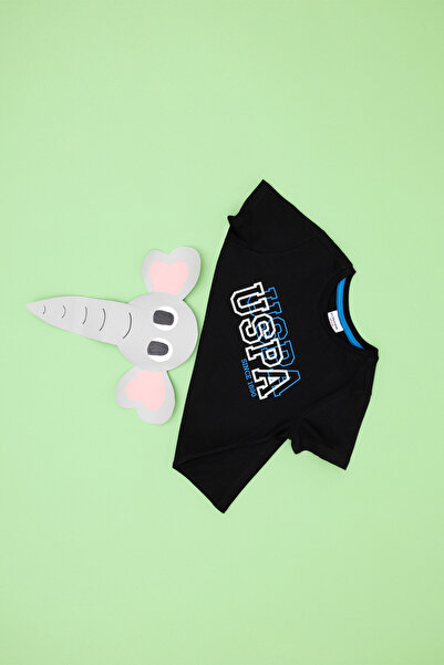 U.S. Polo Assn. Erkek Çocuk Siyah Basic Bisiklet Yaka Tişört 50288070-VR046