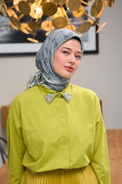 İpekhan Harmony Collection Soft Scarf Grey 1176-06
