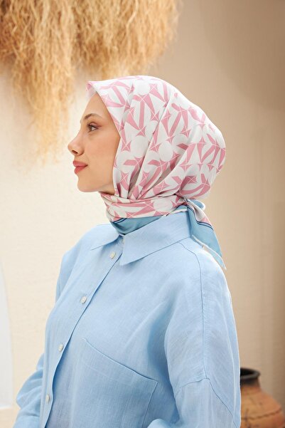İpekhan Eva Pattern Scarf Powder Pink 1132-01