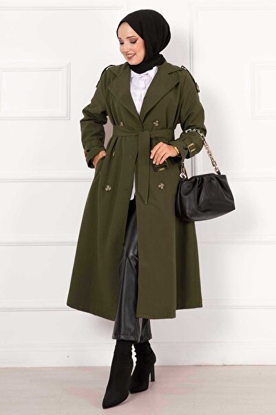 EBRUTESETTÜR Belt Detailed Waterproof Trench