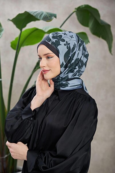 İpekhan Σάλι Soft Nature Fulya - Μαύρο Γκρι 3041-01