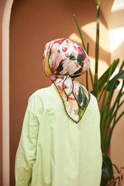 İpekhan Relax Rainbow Μαλακό Κασκόλ Ροζ Χακί 1154-02