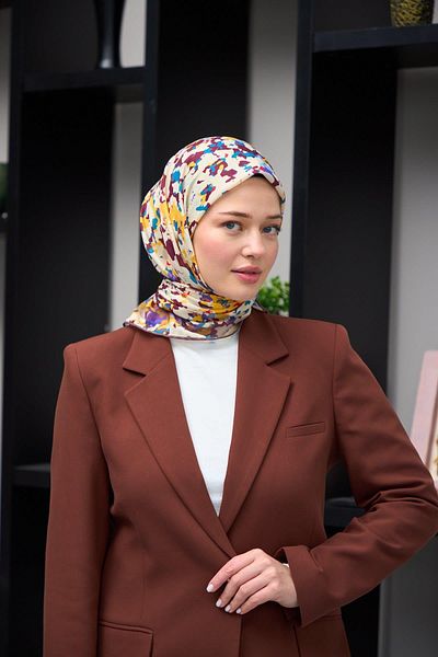 İpekhan Μπεζ Λεβάντα Harmony Collection Μαλακό Κασκόλ - 1180-04