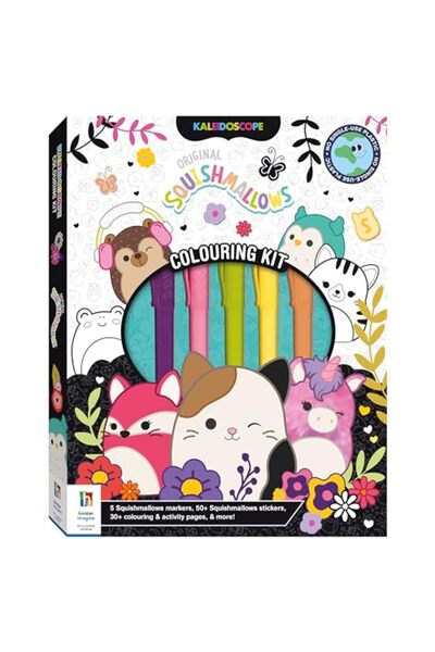 GBS Grantham Book Service Kaleidoscope Colouring Kit Squishmallows