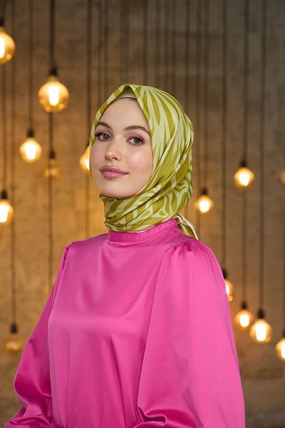 İpekhan Μαλακό κασκόλ Oil Green Summer Sparkle Collection - 1184-14