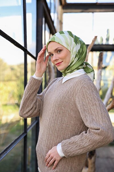 İpekhan Μαλακό κασκόλ Amanda Pattern Dark Green 1170-03