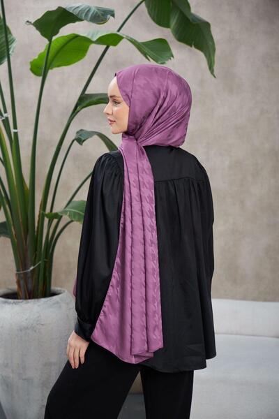 İpekhan Μοτίβο Neo Houndstooth Μεταξένιο Σάλι Ζακάρ Βιολετί 9010-21