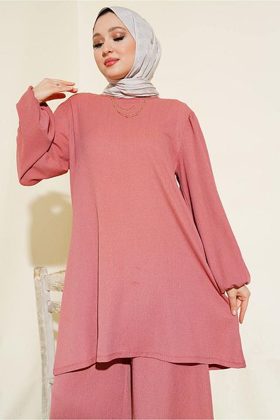 Bigdart Set aus Tunika und Hose in Dusty Rose – Damen 6663