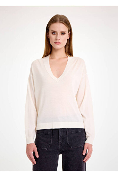 Knitss Merino Yün Karışımlı Ekru Triko