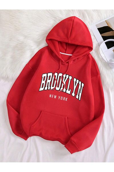 Deocept Μπλούζα Brooklyn NEW YORK με στάμπα με λαιμόκοψη Unisex Oversize