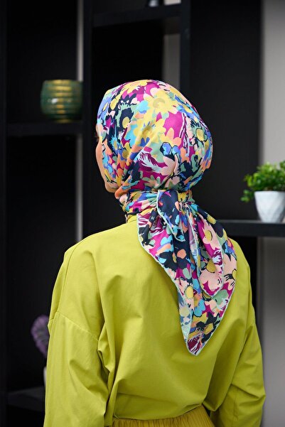 İpekhan Колекція Harmony Синьо-жовтий м'який шарф - 1179-07