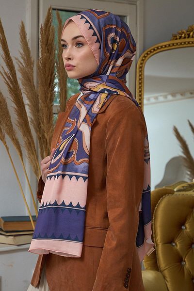 İpekhan Summer Sparkle Collection Μαλακό Σάλι Μωβ Ροζ 3045-12