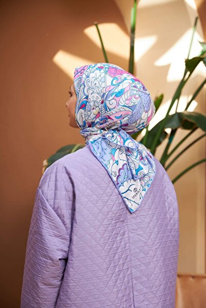 İpekhan Colorday Melody Μαλακό Κασκόλ Μπλε Ροζ 1153-09