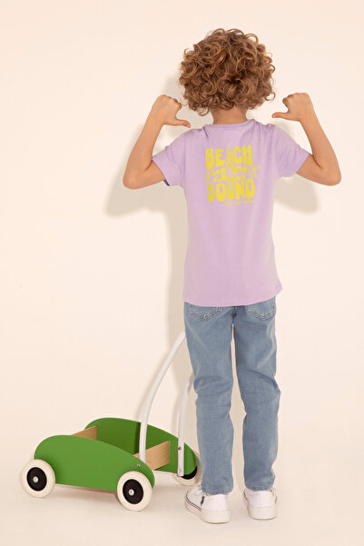 U.S. Polo Assn. Erkek Çocuk Lila Bisiklet Yaka Tişört 50288062-VR034