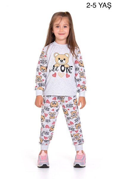 Kız çocuk ayıcıklı pijama takım