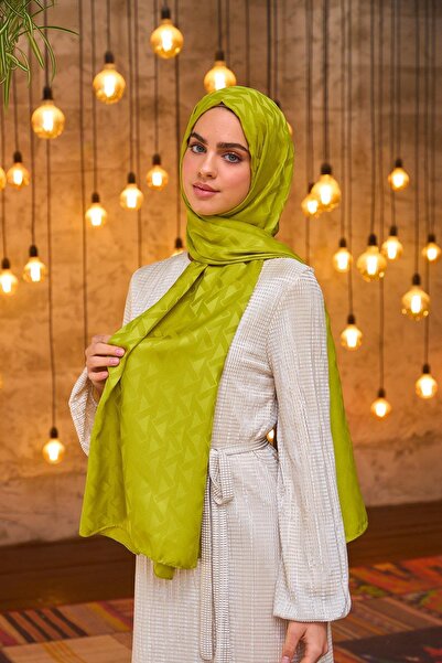 İpekhan Συλλογή Silky Jacquard Shawl Oil Green Summer Sparkle - 9014-06