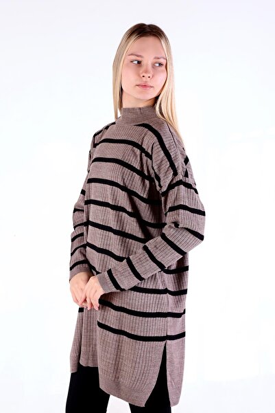 Rays Mink Turtleneck Striped Tunic - 5415
