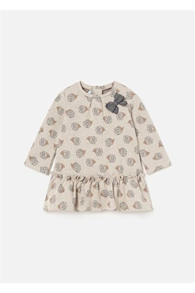 MAYORAL Kız Bebek Kirpi Baskılı Elbise Taş 2908