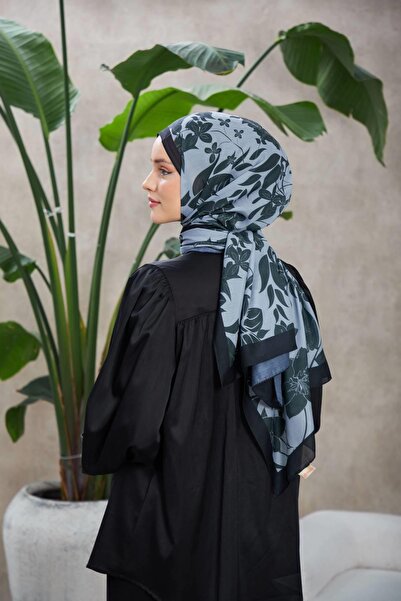 İpekhan Σάλι Soft Nature Fulya - Μαύρο Γκρι 3041-01