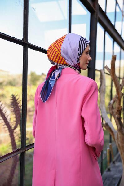 İpekhan Колекція Boheme М'який шарф М'який ліловий помаранчевий 1173-15