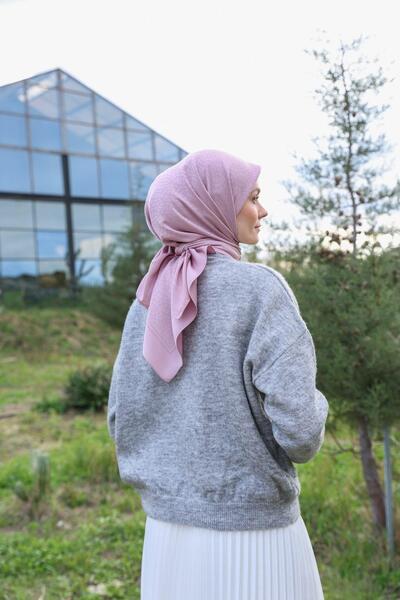 İpekhan Κασκόλ Celina Jacquard Απαλό Ροζ 9902-17